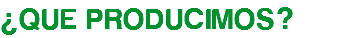 ¿QUE PRODUCIMOS?